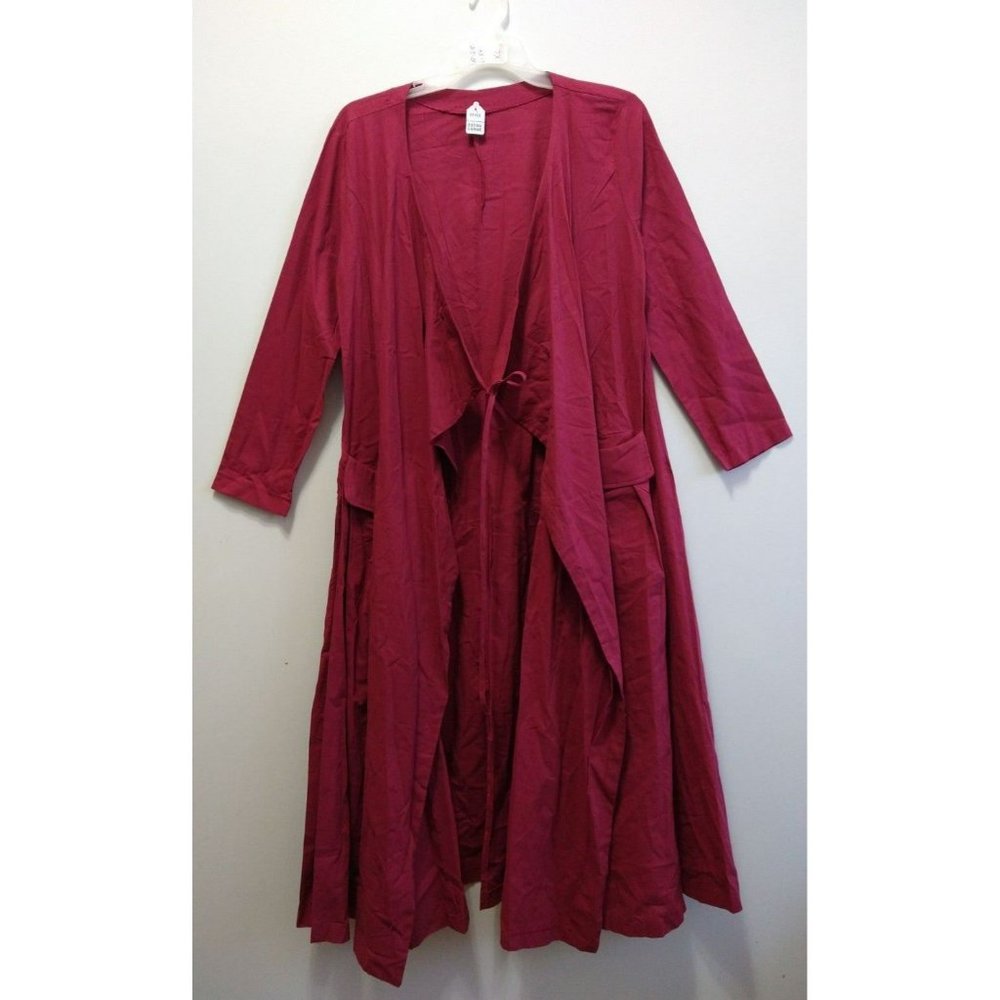 Long Maxi Open Cardigan Burgundy Red Color Size XL